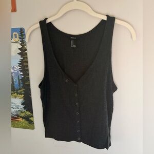 Grey Button-up Tank